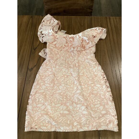 Club Monaco NAWALE DRESS ROBE PINK MIX/ROSE floral tier lace Mini dress nwt 4 - Picture 13 of 15